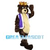 Kind Regards Bear With Crown Mascot Costume