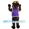Kind Regards Bear With Crown Mascot Costume