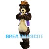 Kind Regards Bear With Crown Mascot Costume