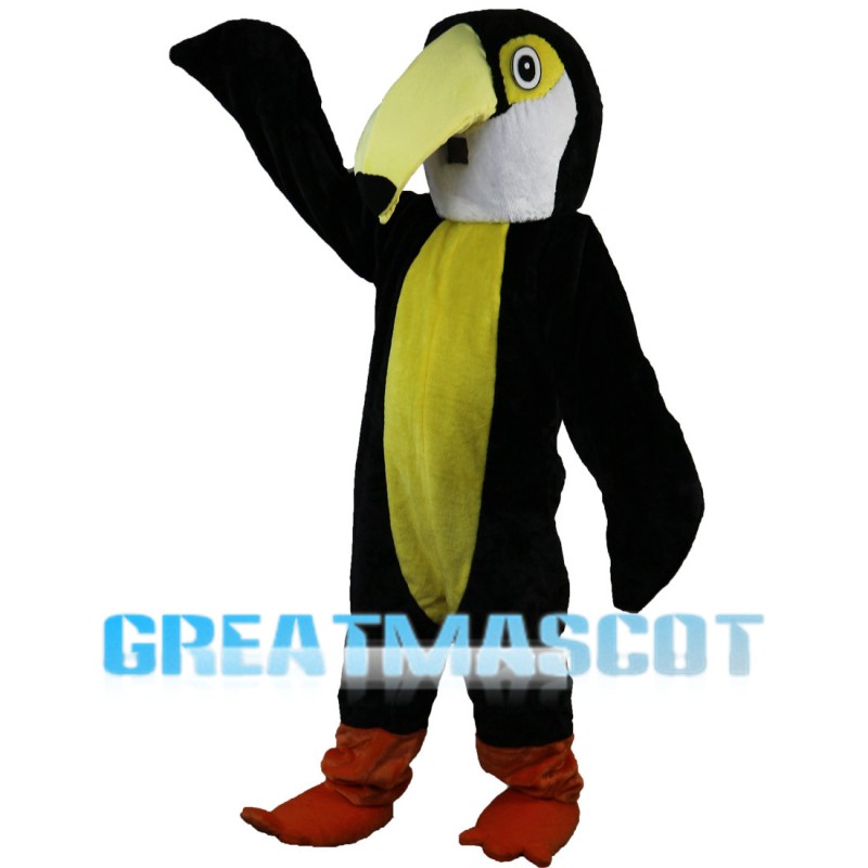 Woodpecker With Yellow Pointed Beak Mascot Costume