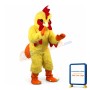 Plush Chicken With Red Crest Mascot Costume