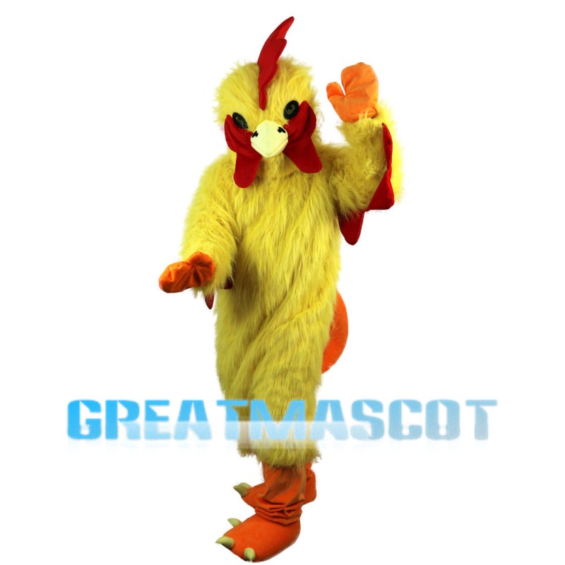 Plush Chicken With Red Crest Mascot Costume