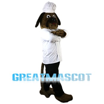 Brown Confectioner Dog Mascot Costume