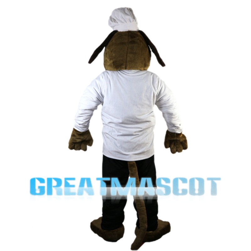 Brown Confectioner Dog Mascot Costume
