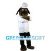Brown Confectioner Dog Mascot Costume
