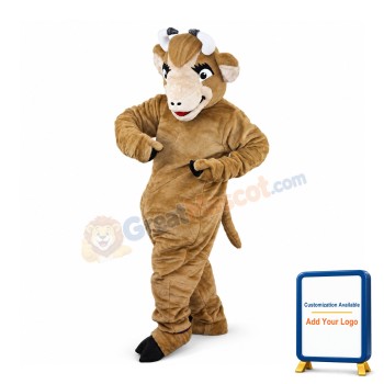 Adult Light Brown Cattle Mascot Costume