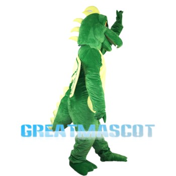 Cartoon Powerful Green Dragon Mascot Costume