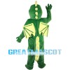 Cartoon Powerful Green Dragon Mascot Costume