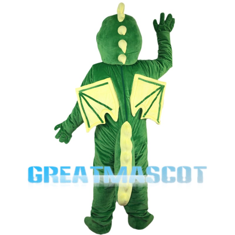 Cartoon Powerful Green Dragon Mascot Costume