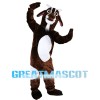 Brown Goat With Pink Flower Mascot Costume