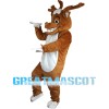 Lively Moose With White Shirt Mascot Costume