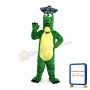 Long Head Green Dinosaur Mascot Costume