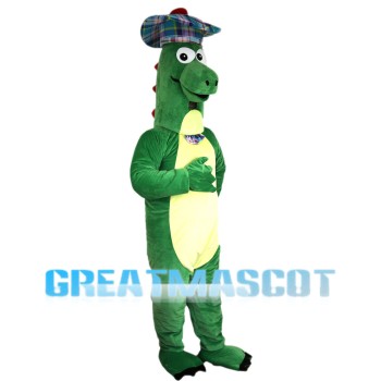 Long Head Green Dinosaur Mascot Costume