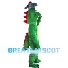 Long Head Green Dinosaur Mascot Costume