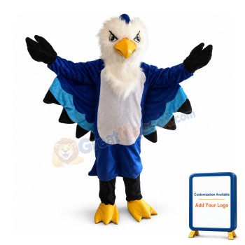 Dark Blue Eagle Mascot Costume For Outdoor Event