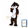 Big Head Beaver With Blue Eyes Mascot Costume