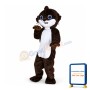 Big Head Beaver With Blue Eyes Mascot Costume