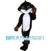 Big Head Beaver With Blue Eyes Mascot Costume