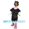 Black Ostrich With Pink Head Mascot Costume