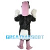Black Ostrich With Pink Head Mascot Costume