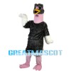 Black Ostrich With Pink Head Mascot Costume