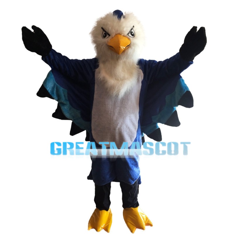 Dark Blue Eagle Mascot Costume For Outdoor Event