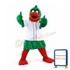 Pleased Green Duck Mascot Costume