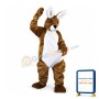 Cautious Brown Rabbit Mascot Costume