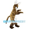 Cautious Brown Rabbit Mascot Costume