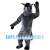 Grey Horse With Black Tail Mascot Costume