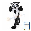 Dark Grey Wolf With Blue Eyes Mascot Costume