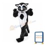 Dark Grey Wolf With Blue Eyes Mascot Costume