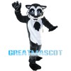 Dark Grey Wolf With Blue Eyes Mascot Costume