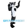 Dark Grey Wolf With Blue Eyes Mascot Costume