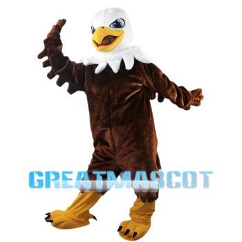 Cartoon Brown Eagle Mascot Costume