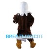 Cartoon Brown Eagle Mascot Costume
