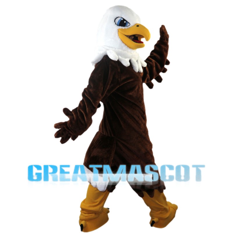 Cartoon Brown Eagle Mascot Costume