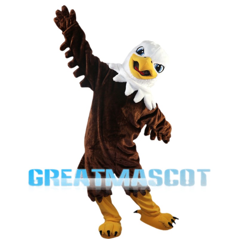 Cartoon Brown Eagle Mascot Costume