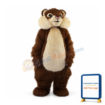 Naive Chipmunk Carefully Foraging Mascot Costume