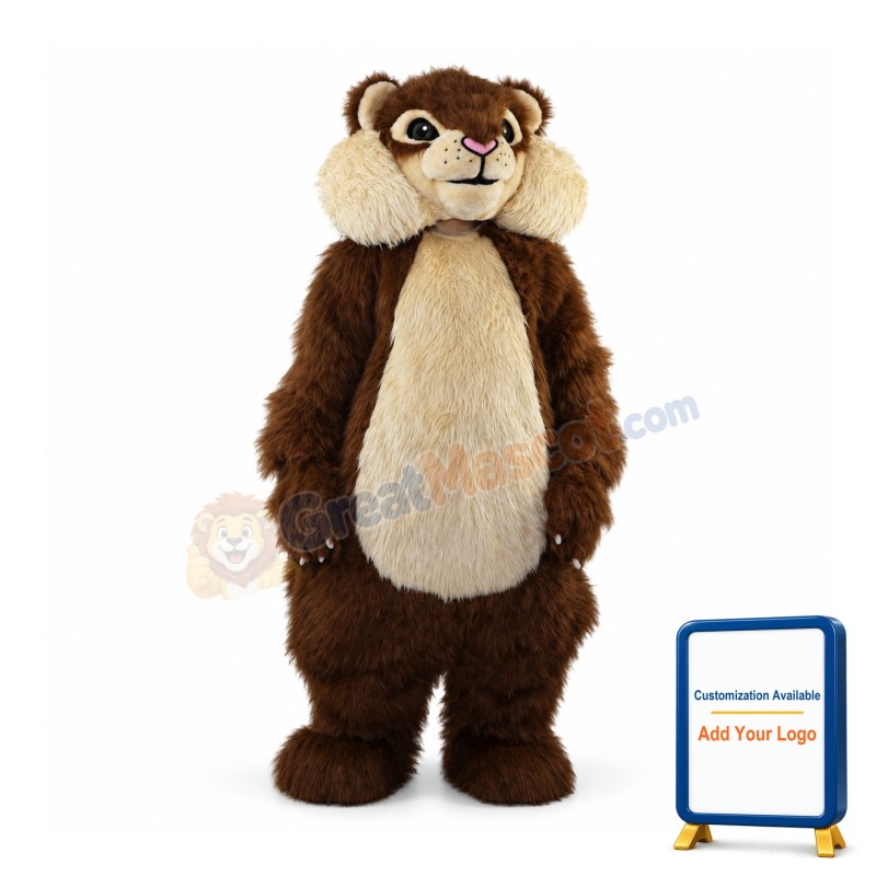 Naive Chipmunk Carefully Foraging Mascot Costume