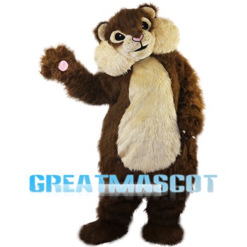 Naive Chipmunk Carefully Foraging Mascot Costume