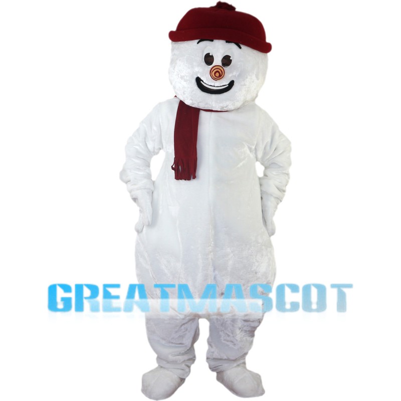 Clean Pure Snowman Mascot Costume