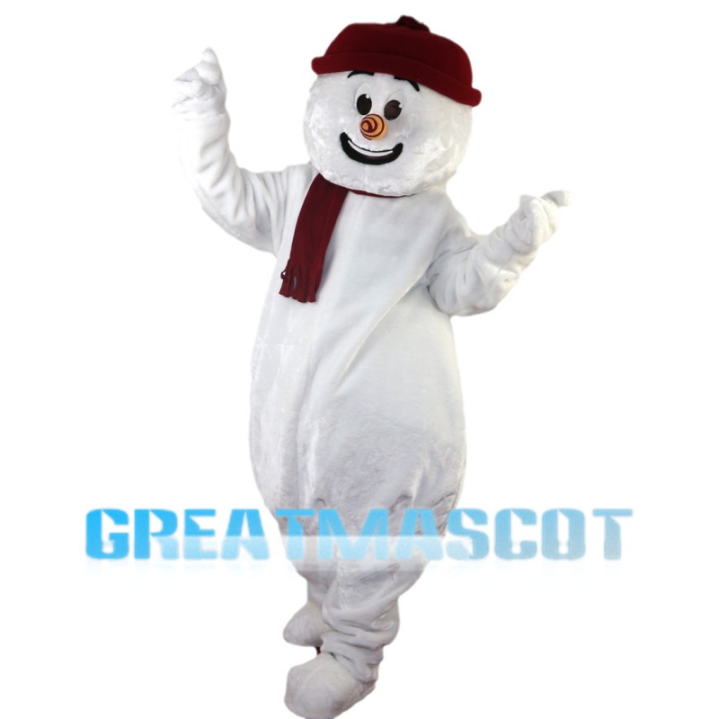 Clean Pure Snowman Mascot Costume