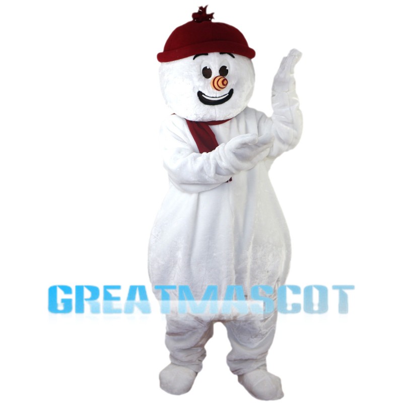 Clean Pure Snowman Mascot Costume