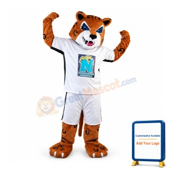 Energetic Tiger Mascot Costume For High School