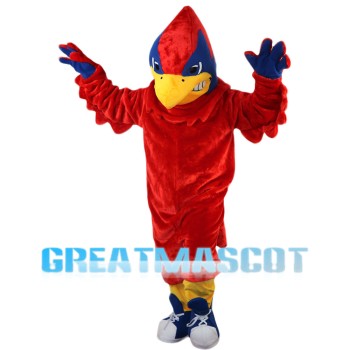 Scary Big Red Bird Mascot Costume