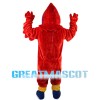 Scary Big Red Bird Mascot Costume