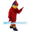 Scary Big Red Bird Mascot Costume