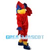 Scary Big Red Bird Mascot Costume