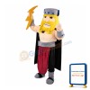 Warrior Charging With Weapon Mascot Costume
